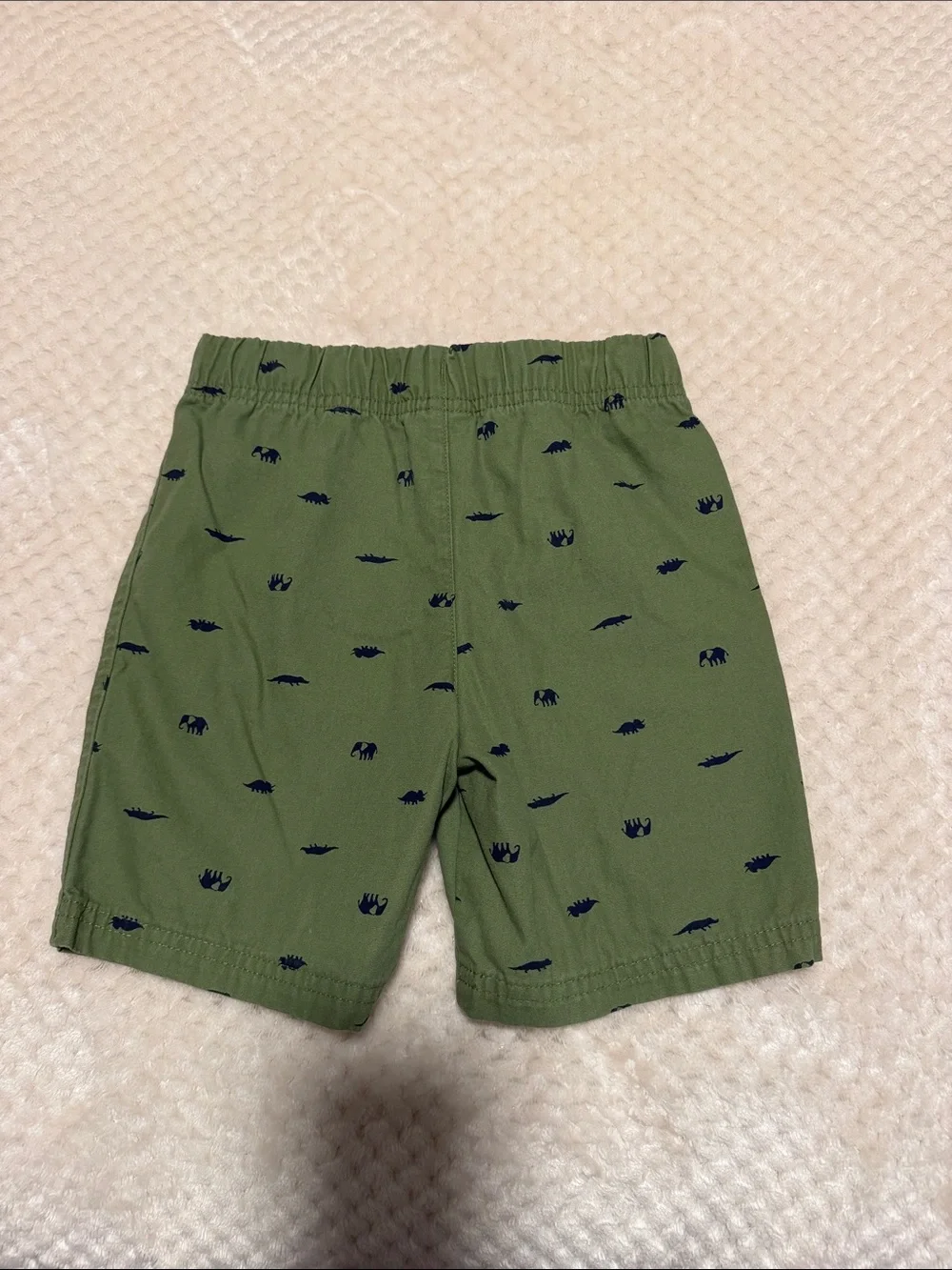 Carter's Olive Green Shorts with Navy Animal Prints
